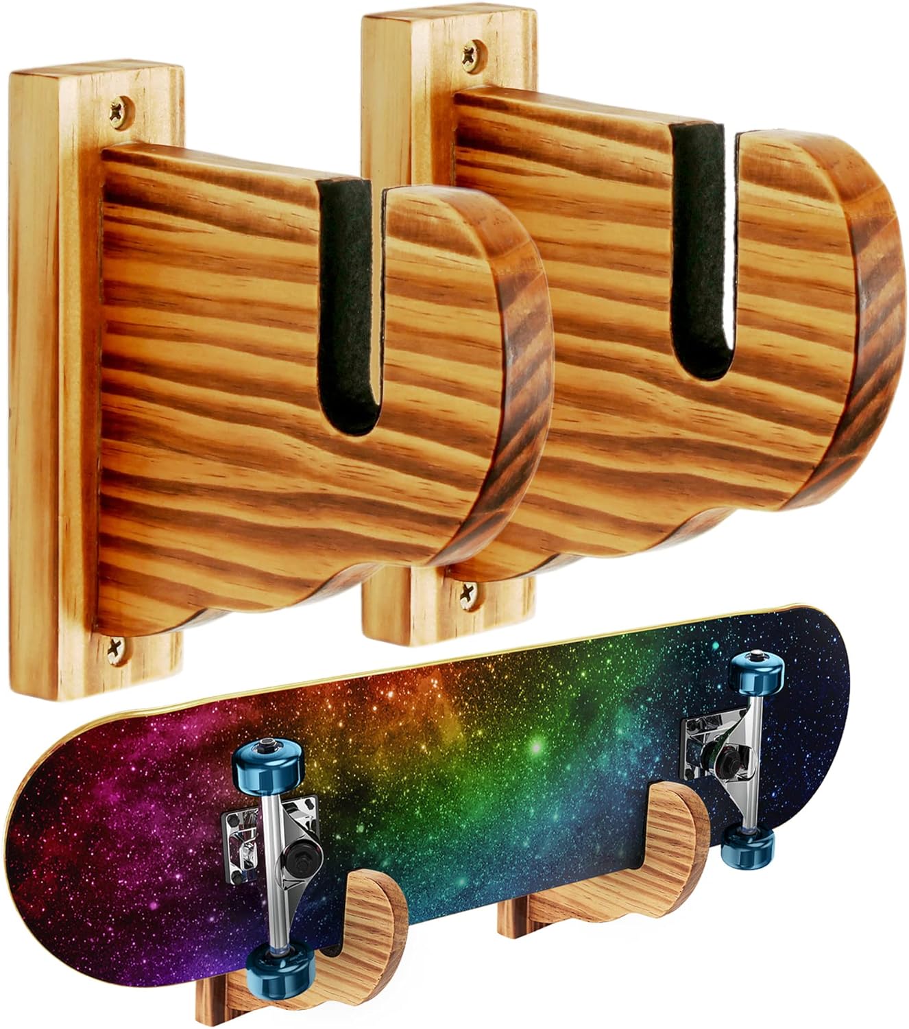 Space-Saving Retro Wall Mount for Skateboards & Longboards