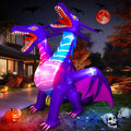 Max Fun Halloween Inflatable Dragon Decoration 8ft - Bright LED Yard
