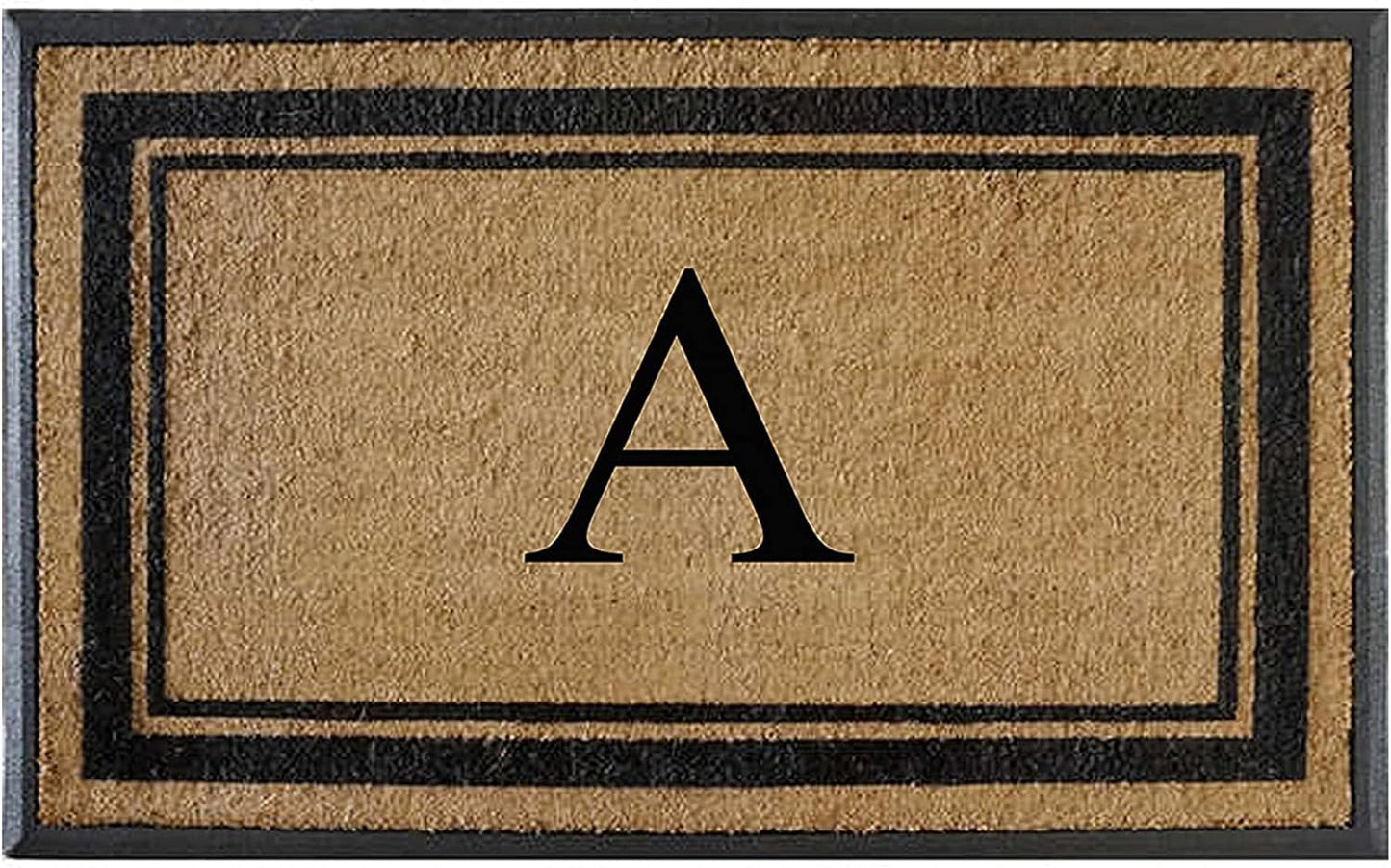 Monogrammed Heavy Duty Coir & Rubber Entrance Mat for Durability