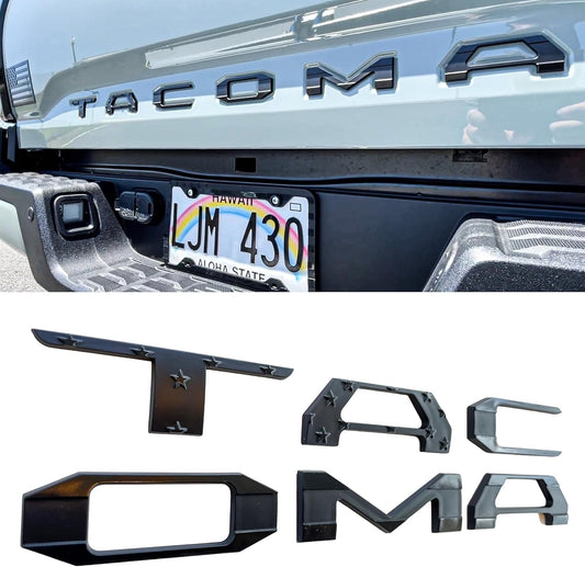 Tactilian Tacoma Tailgate Letters with 3D Embossed Design