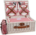 Fitted Picnic Baskets Cooler Set for 4 Persons - Large Insulated