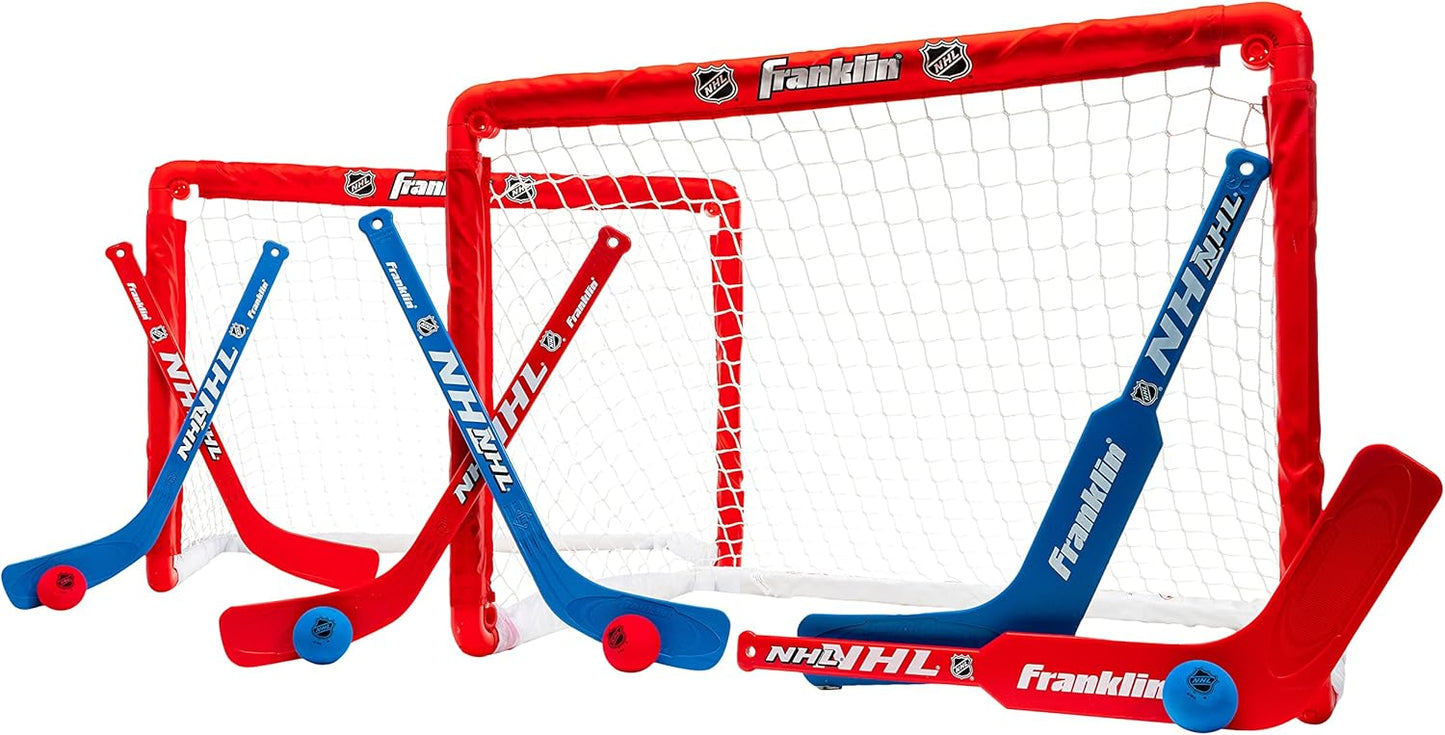 Franklin Sports NHL Kids Mini Hockey Goal Set for Indoor Fun