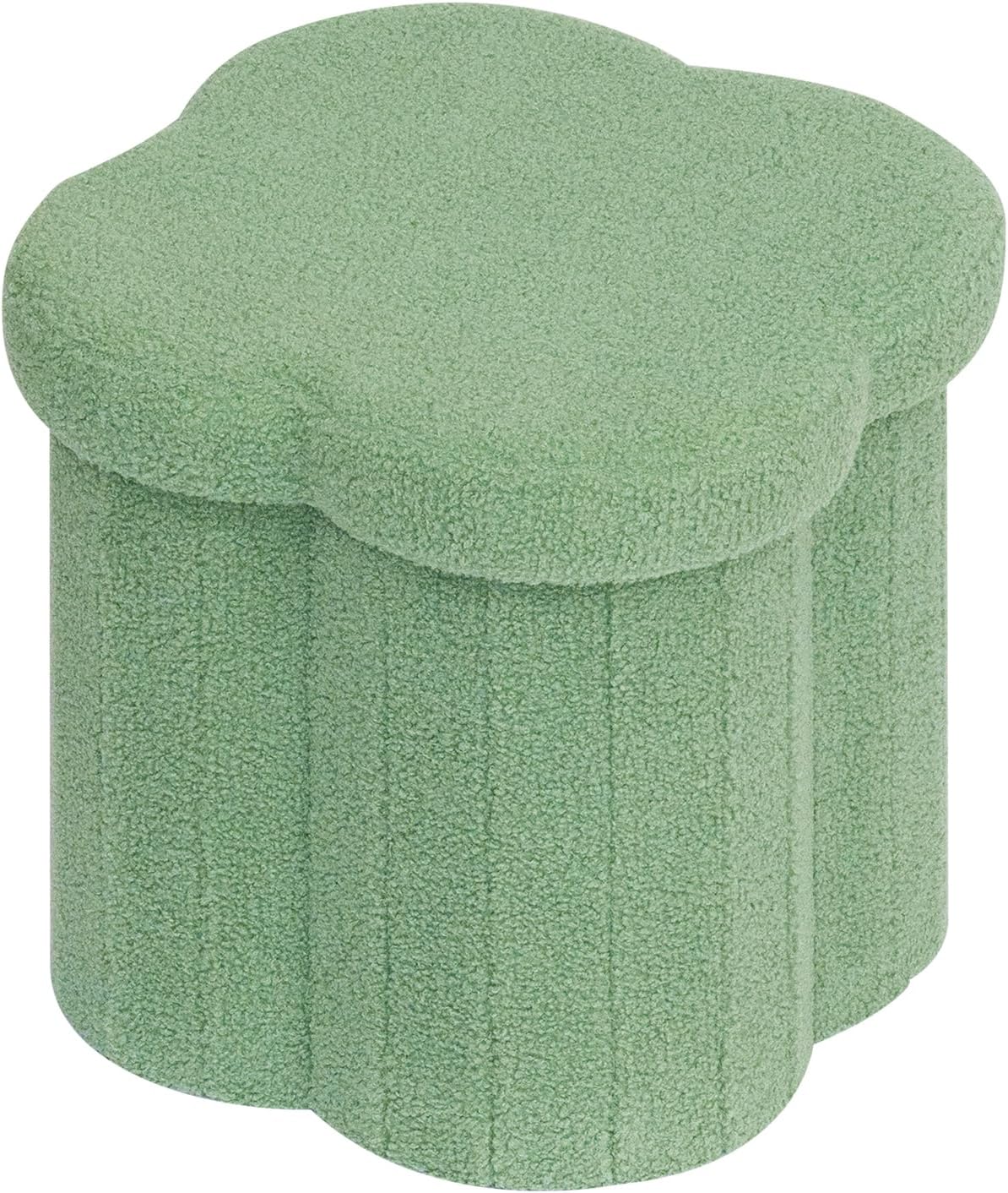 B FSOBEIIALEO Flower-Shaped Storage Ottoman Cube for Home Decor