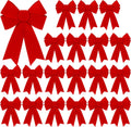 20 PCS Velvet Bows for Christmas Tree, 9x12 in Large Red Bows