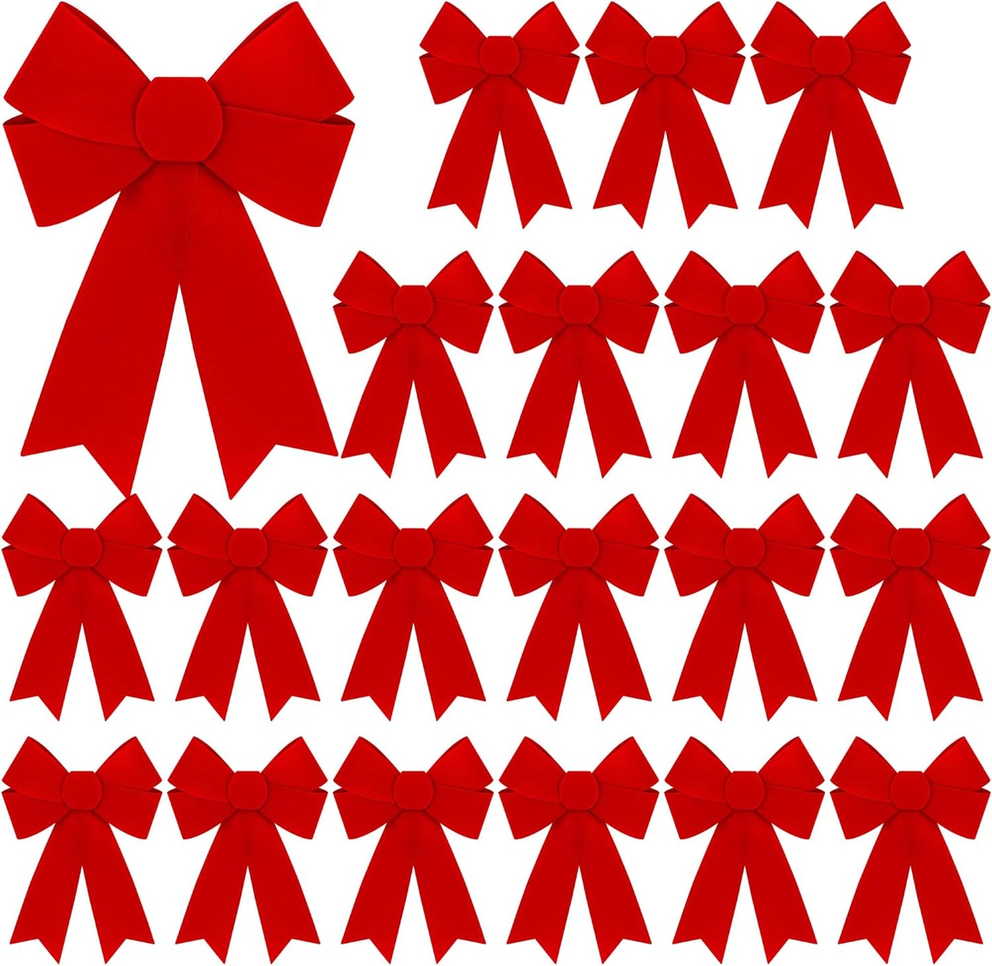 20 PCS Large Red Christmas Bows for Holiday Decor and Wreaths