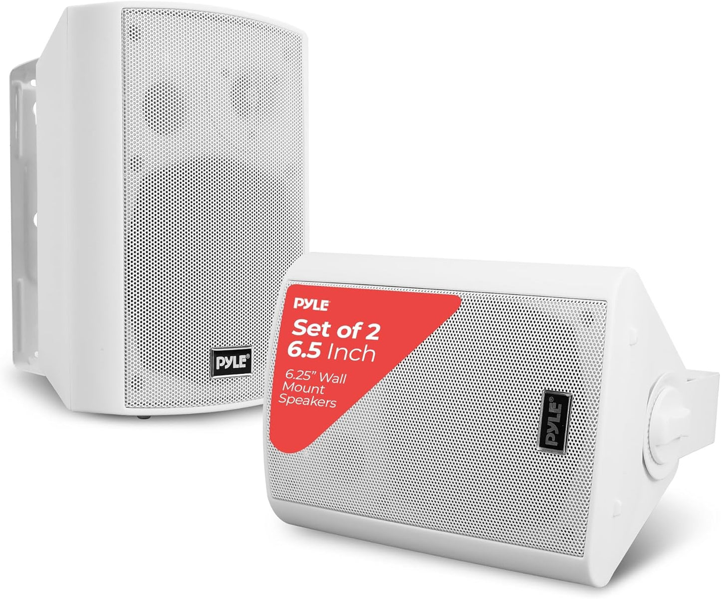 Pyle 6.5 Inch Wall Mount Waterproof Speaker System for Sound