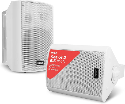 Pyle 6.5 Inch Wall Mount Waterproof Speaker System for Sound