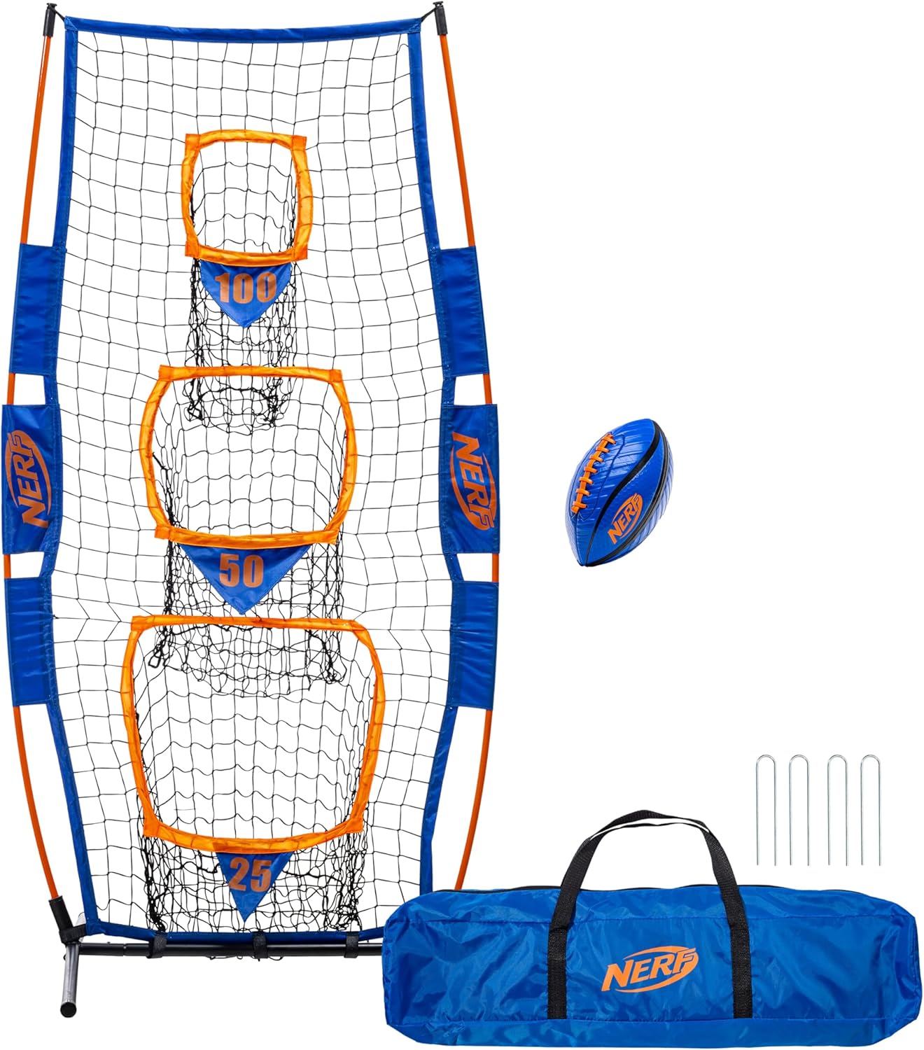NERF Pro Pass Football Target Toss Net for Kids and Adults