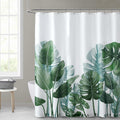 Shower Curtains for Bathroom Tropical Leaves on White - 72 x 72 in