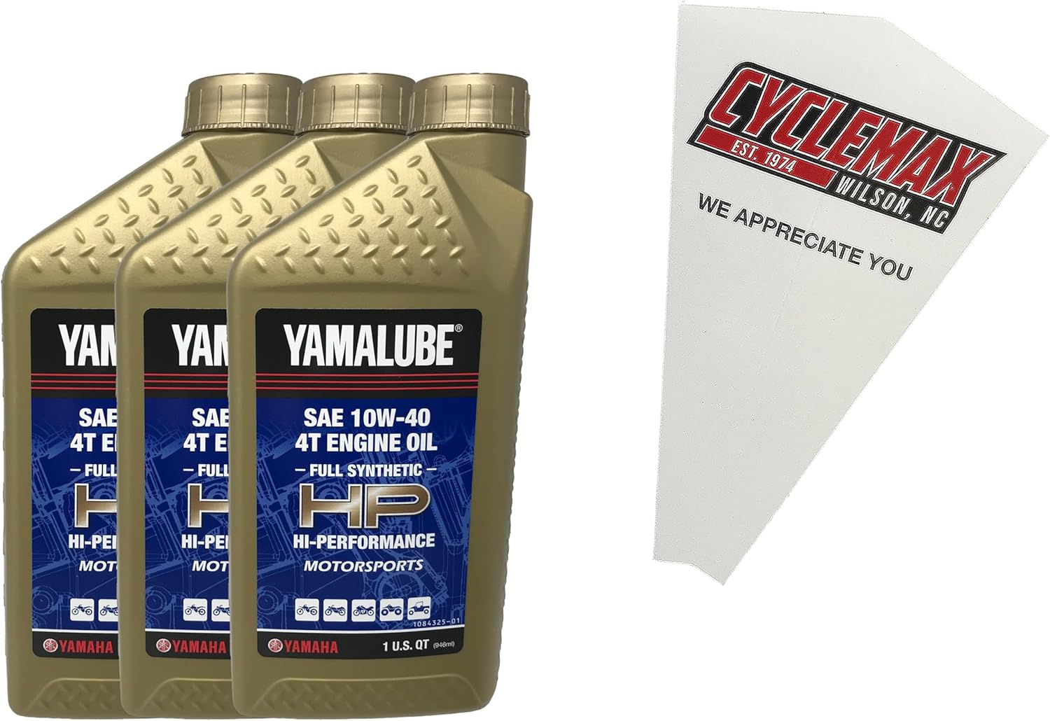 Yamaha Yamalube Full Synthetic 10W-40 Oil Pack with Funnel