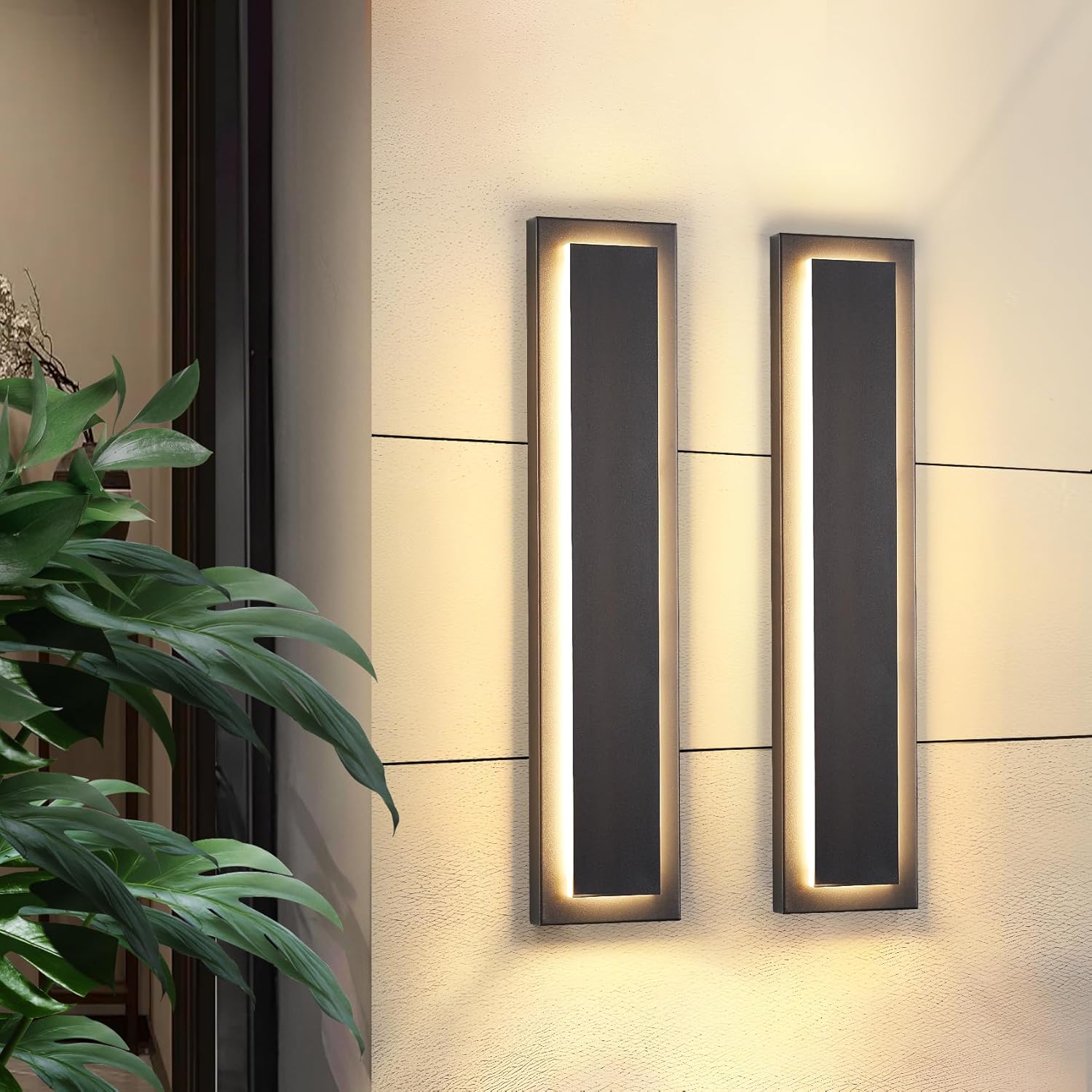 24 in Modern Long Outdoor Wall Lights for Elegant Exteriors