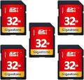 Gigastone 32GB 5-Pack SD Card UHS-I U1 Class 10 for Cameras