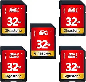 Gigastone 32GB 5-Pack SD Card UHS-I U1 Class 10 for Cameras