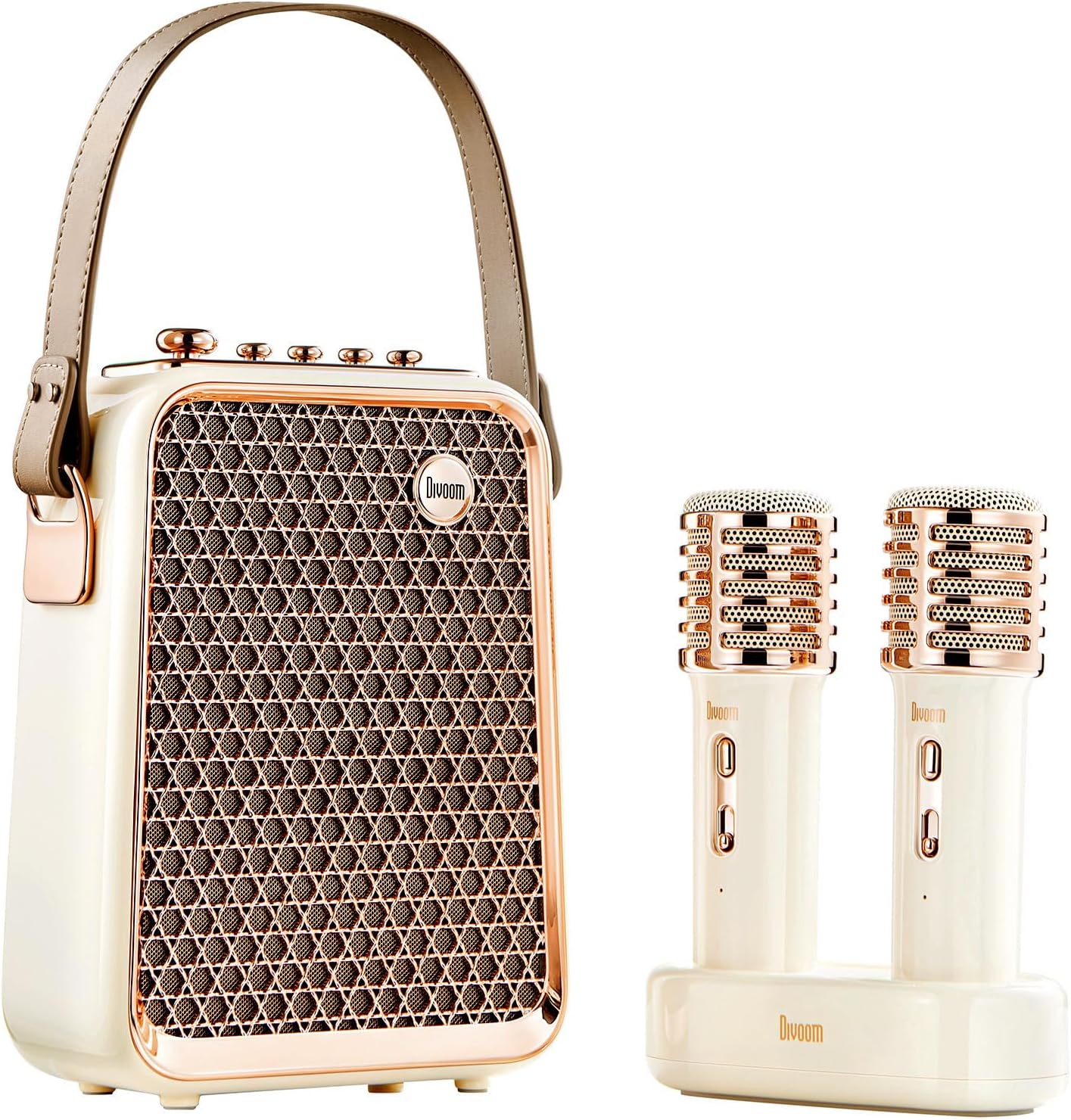 Divoom Songbird-HQ2 Karaoke Machine with Dual Wireless Microphones