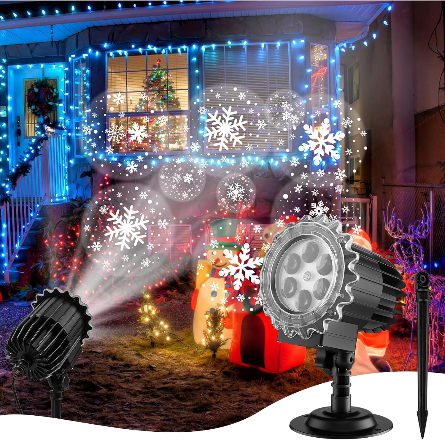HD Snowflake Projector: Outdoor Christmas Magic
