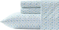 Full Sheets Percale Bedding Set Evie Blue - Breathable Cotton