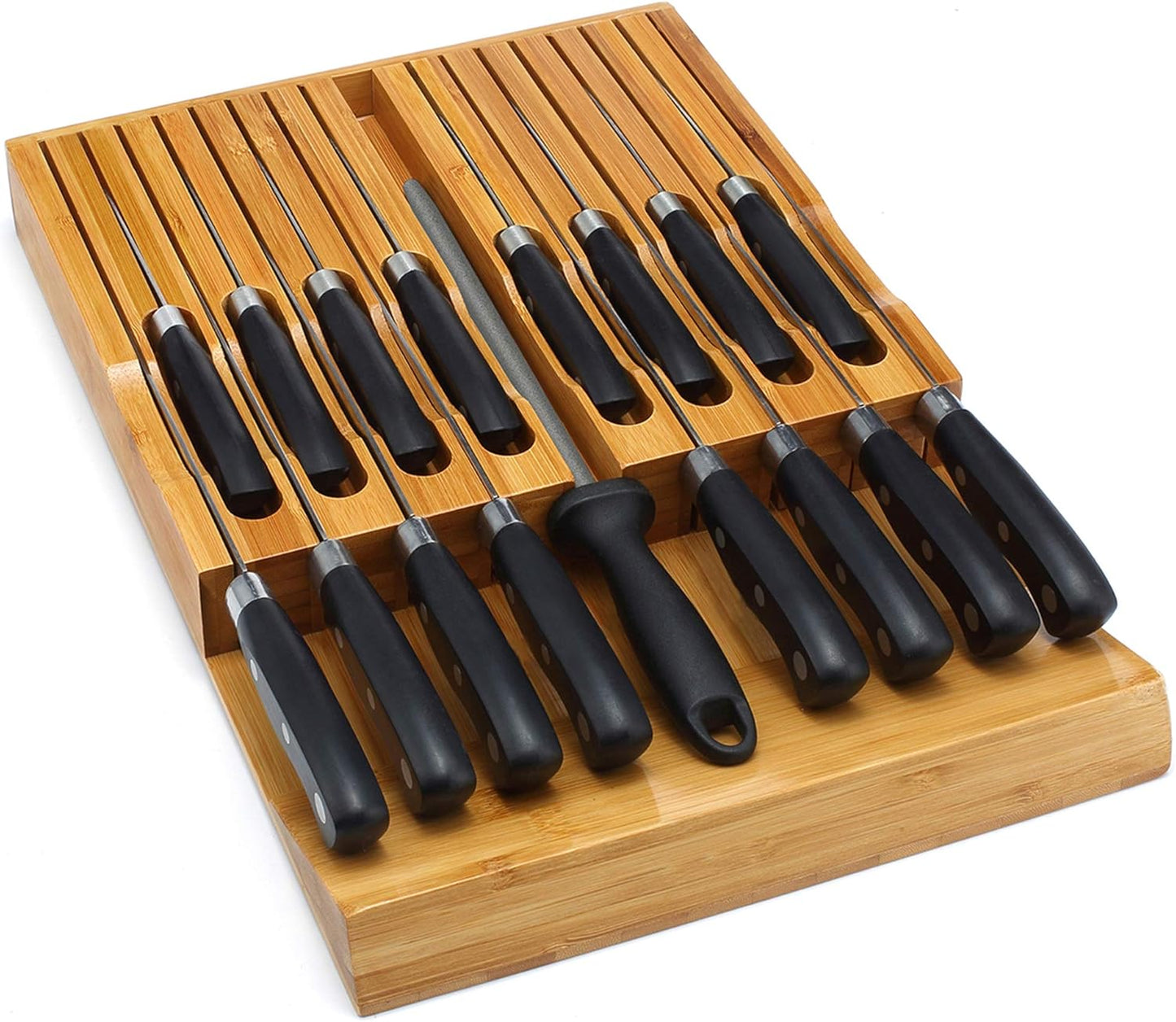 VaeFae In-Drawer Knife Block for Kitchen Storage and Organization