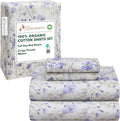 100% Organic Cotton Full Size Sheets - Percale 4-Piece Set