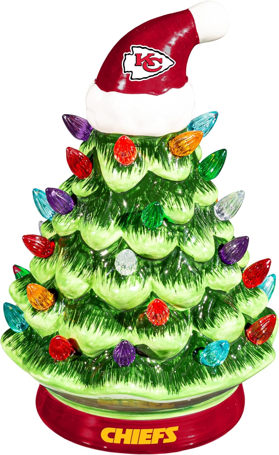 NFL Kansas City Chiefs 8in LED Christmas Tree for Festive Spirit