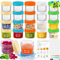 Leak-Proof Glass Baby Food Jars Set - 4oz
