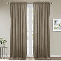 StangH Curtains 102 in Rod Pocket Velvet Panels - Thick Room Darkening