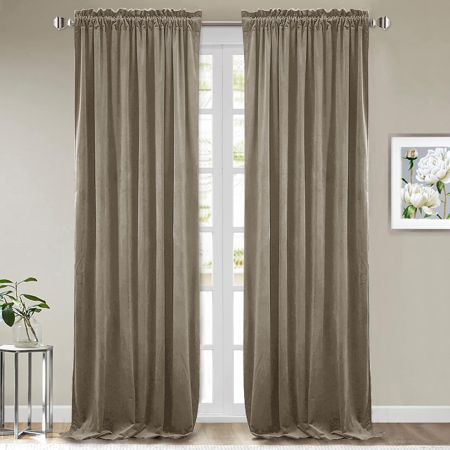 StangH Velvet Room Darkening Curtains for Elegant Home Decor