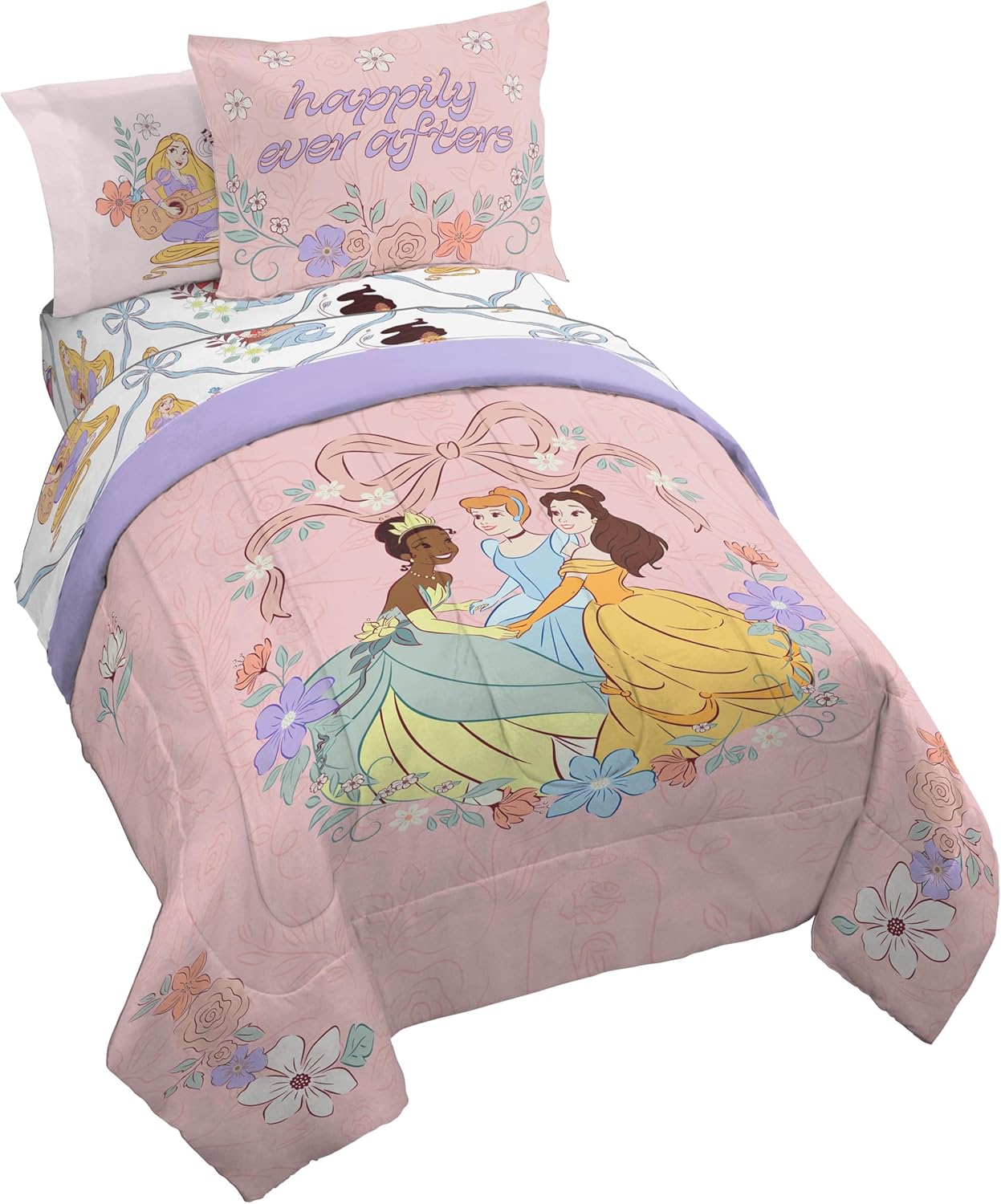 Disney Princess Comforter Set for Kids - Cozy Bed Set in Pink