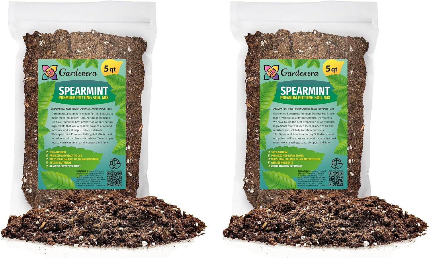 Gardenera Spearmint Potting Soil for Thriving Plants - 10 Quart