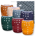 Nora's Nursery Toddler Pocket Cloth Diapers 7 Pack - Pacific Neutrals