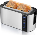 Elite Gourmet Long Slot 4-Slice Toaster - Wide Slots & Timer