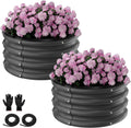 Round Galvanized Raised Garden Bed Kit 2 x 2 x 1 ft - Easy Setup