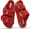 Women Leather Flat Sandals Santorini - Memory Foam Comfort