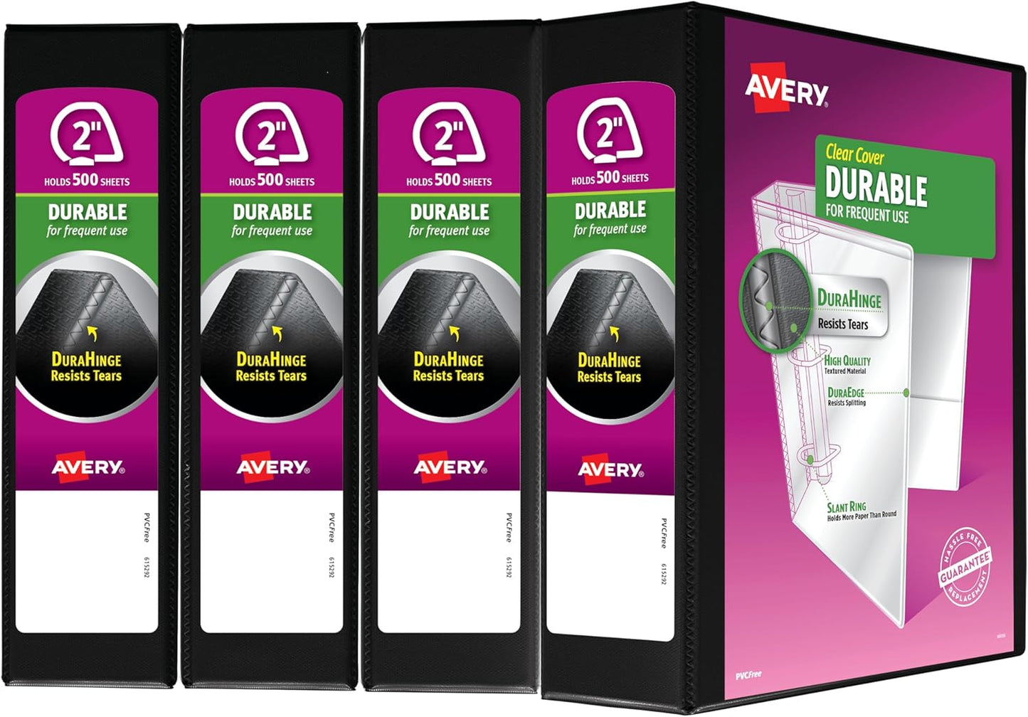 Avery Durable View 2 Inch Slant Ring Binder for Organizing