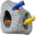 Aquarium Hideaway Rock Cave for Aquatic Pets - Natural Ceramic Shelter