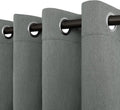 Easy-Going Linen Look Blackout Curtain 96 in Length Gray - Room