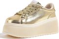 Platform Fashion Sneakers Womens Wedge Canvas Low Top - Adds Height