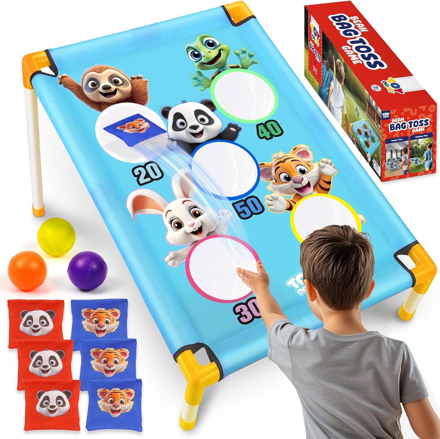 Bean Bag Toss Game for Kids - Fun Outdoor Carnival Play