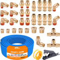 3/8 Inch Brass DOT Air Fittings and 100 Foot Air Line Kit
