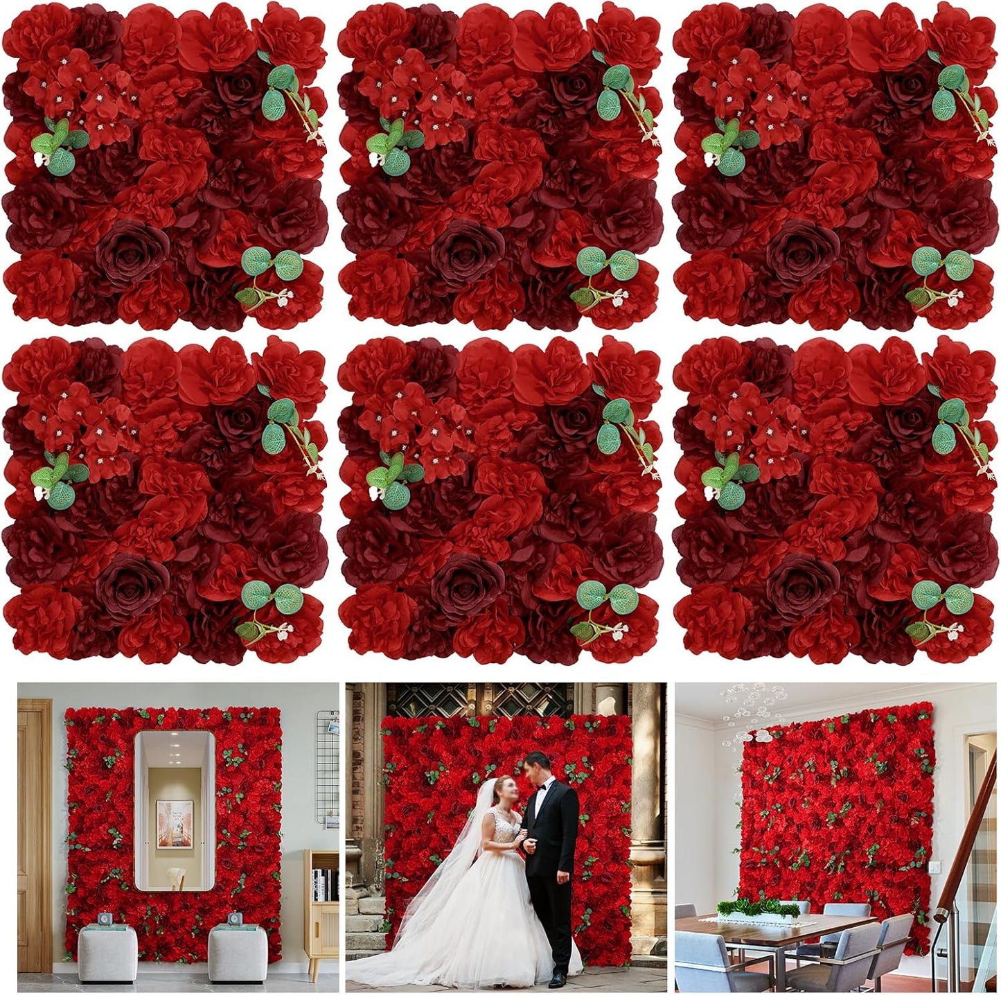 Artificial Flower Wall Backdrop Panels for Stunning Events