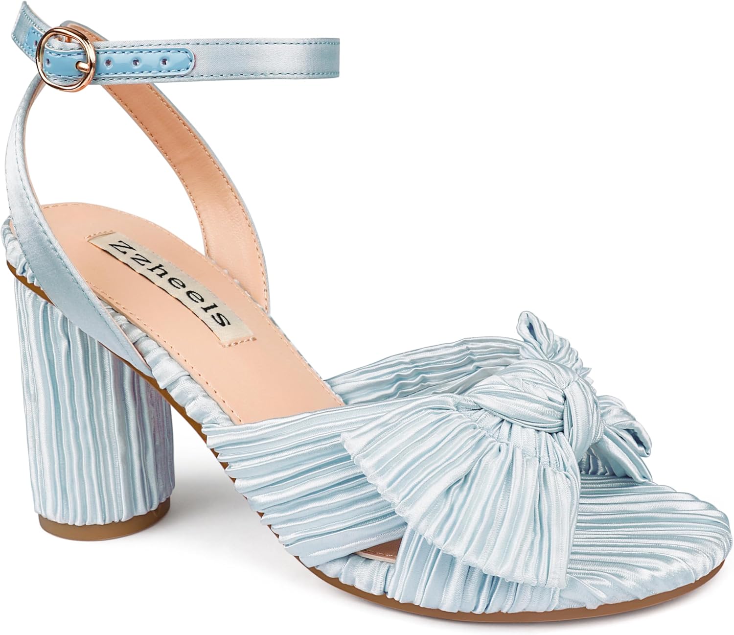 Zzheels Women's Bow Knot Heeled Sandals for Glamorous Events