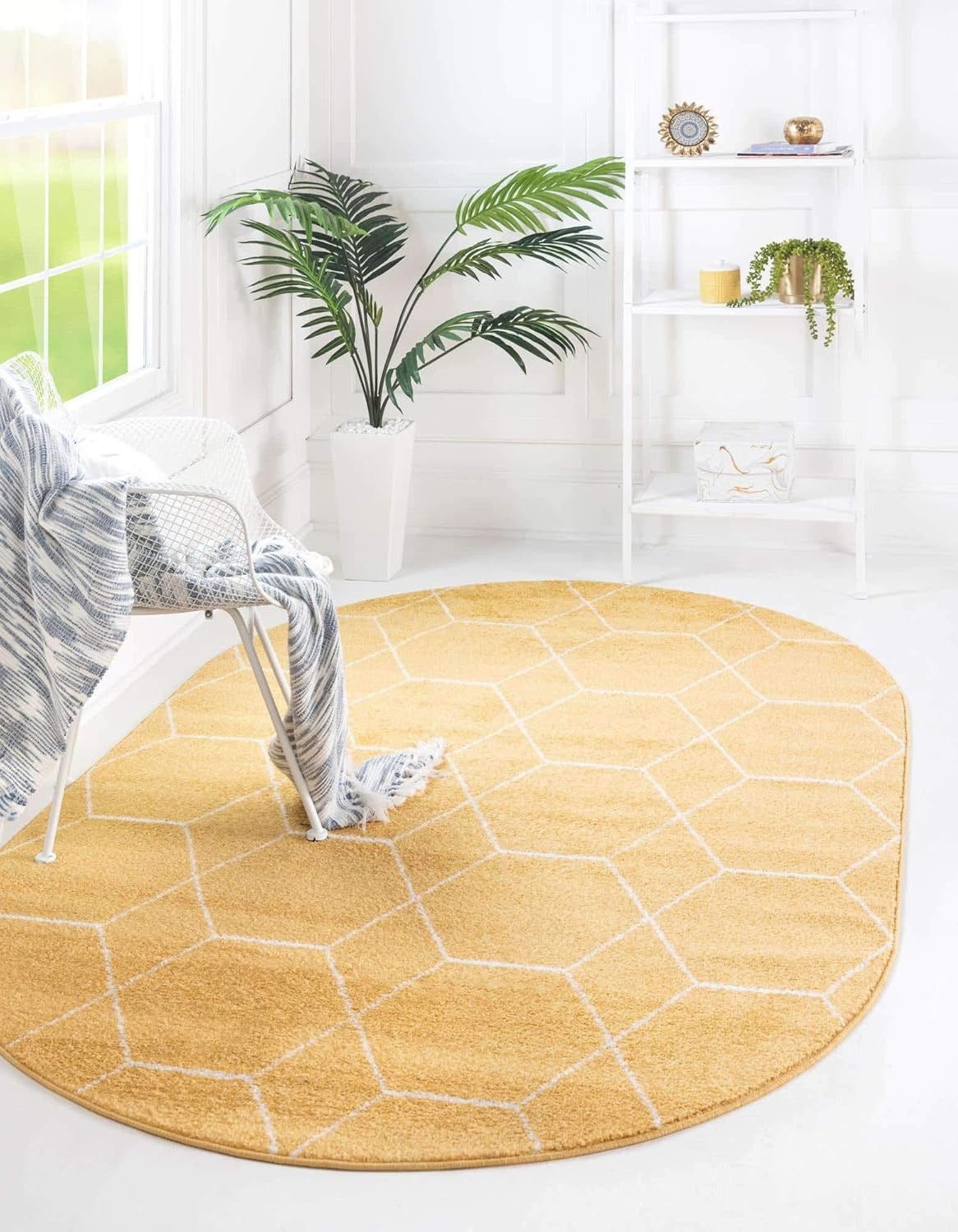 Unique Loom Trellis Frieze Collection Area Rug - Geometric Style