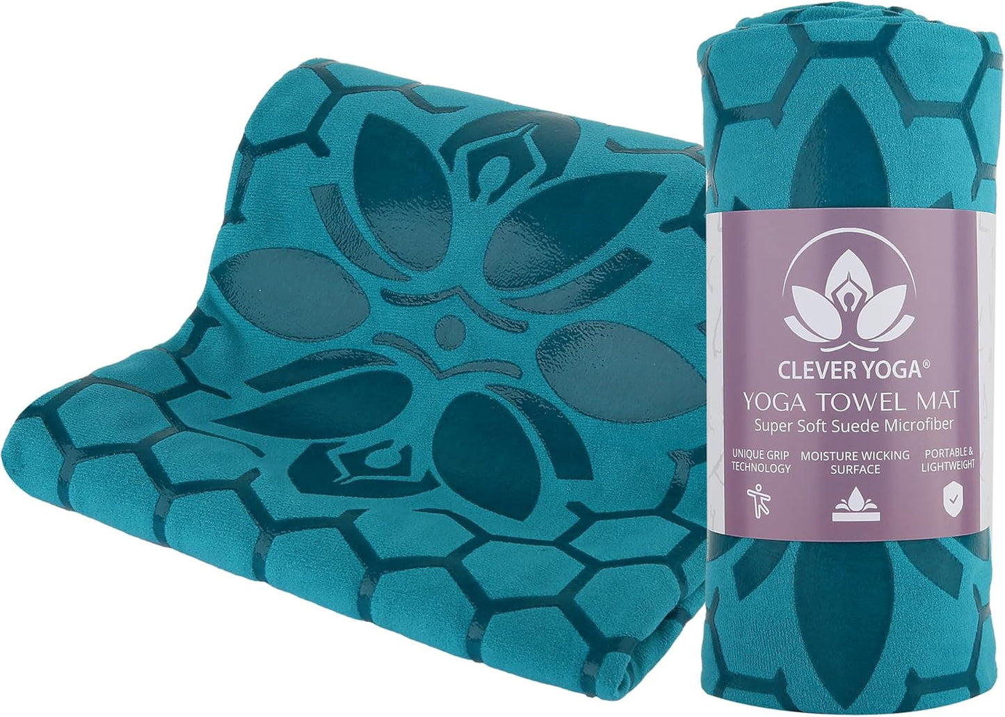 Non-Slip Microfiber Hot Yoga Towel - Turquoise