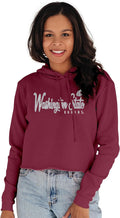Blue 84 Women's Vintage Crop Hoodie - Retro Cougars Crop Top