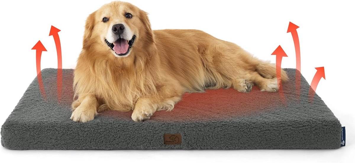 Self Warming Dog Bed for Large Dogs - Orthopedic Comfort