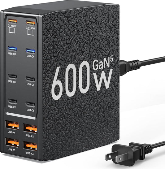 SAIPKYGS USB Charging Station: 12-Port 600W Fast Charger