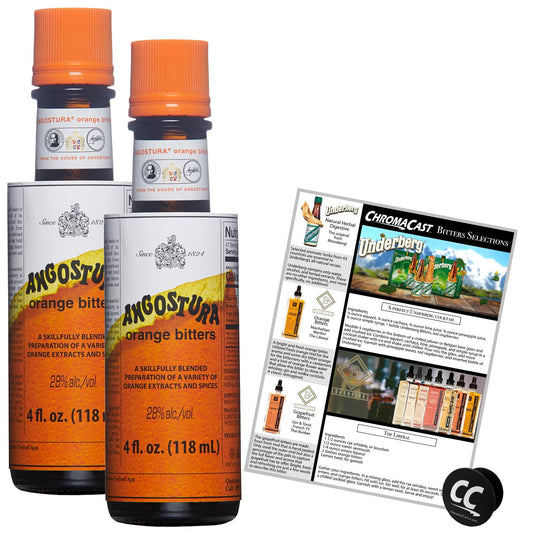 Angostura Orange Bitters 4oz & Recipe Phone Grip 2-PACK