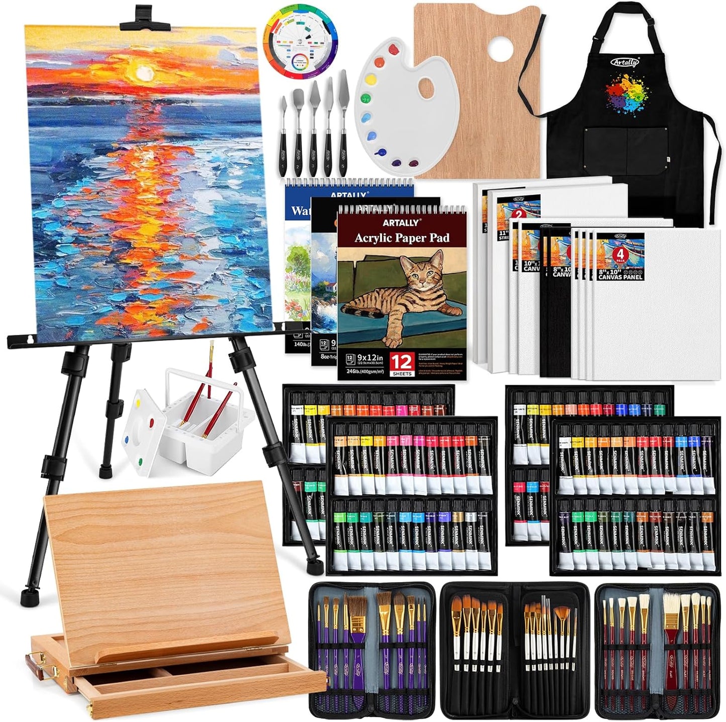 179Pcs Professional All-in-One Art Painting Kit for Artists