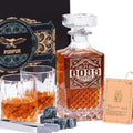 PONPUR Decanter Set for Boss Gifts - Unique Whiskey Present