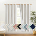 100% Blackout Linen Curtains 52 in x 72 in - Thermal Insulated Panels