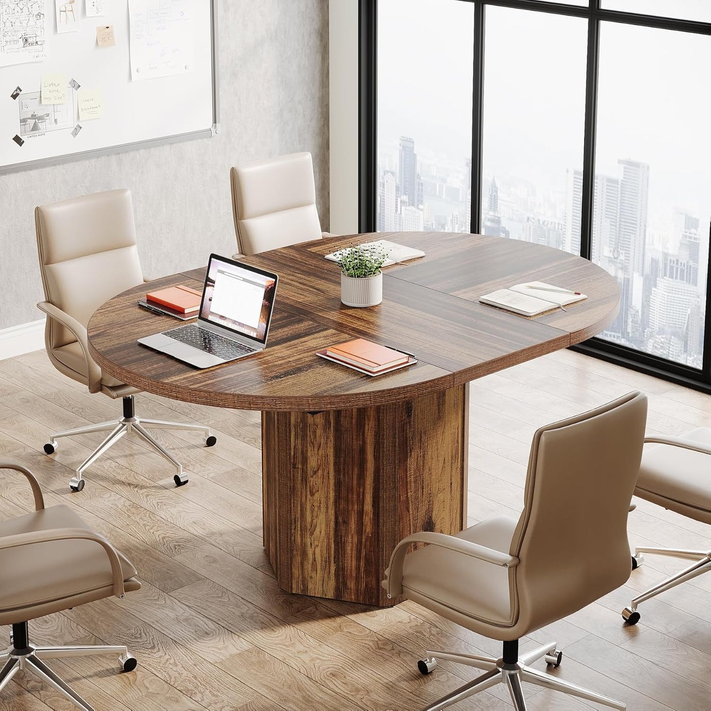 Tribesigns Rustic Wood Conference Table